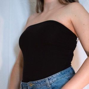 Black Strapless Body Suit